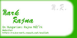 mark rajna business card